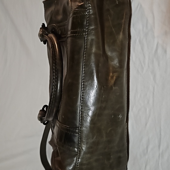 Frye Leather Tote with top zipper (Olive) - Picture 4 of 5